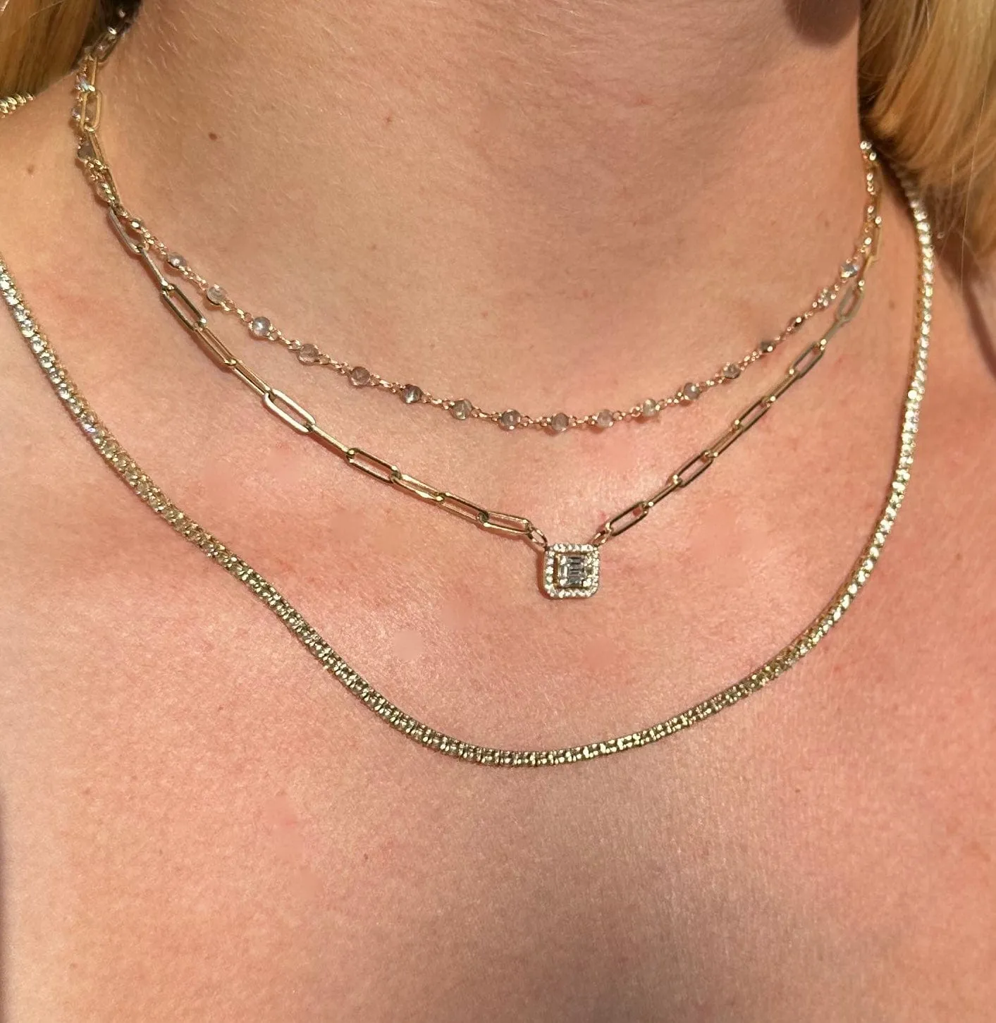 14K Gold Labradorite Strand Necklace