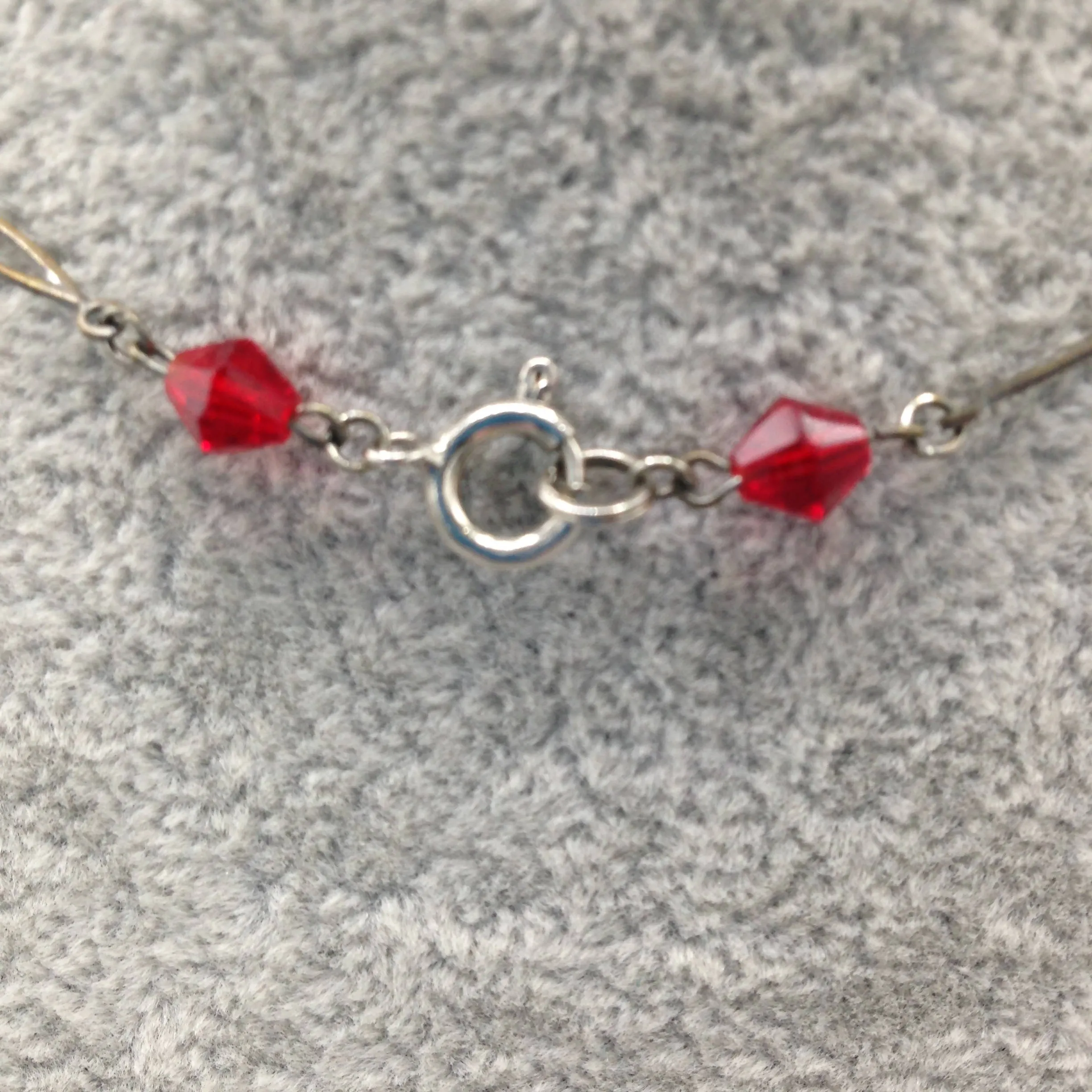 1950's ruby glass necklace