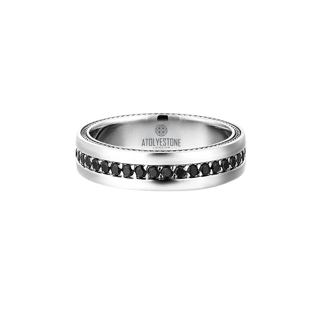 5.5 mm Pave Band Ring - Solid Gold