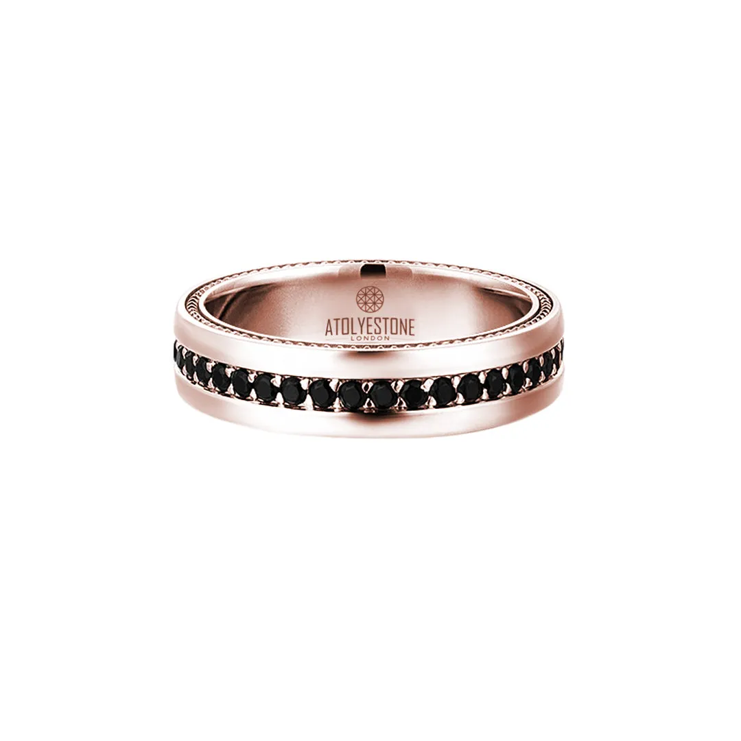 5.5 mm Pave Band Ring - Solid Gold