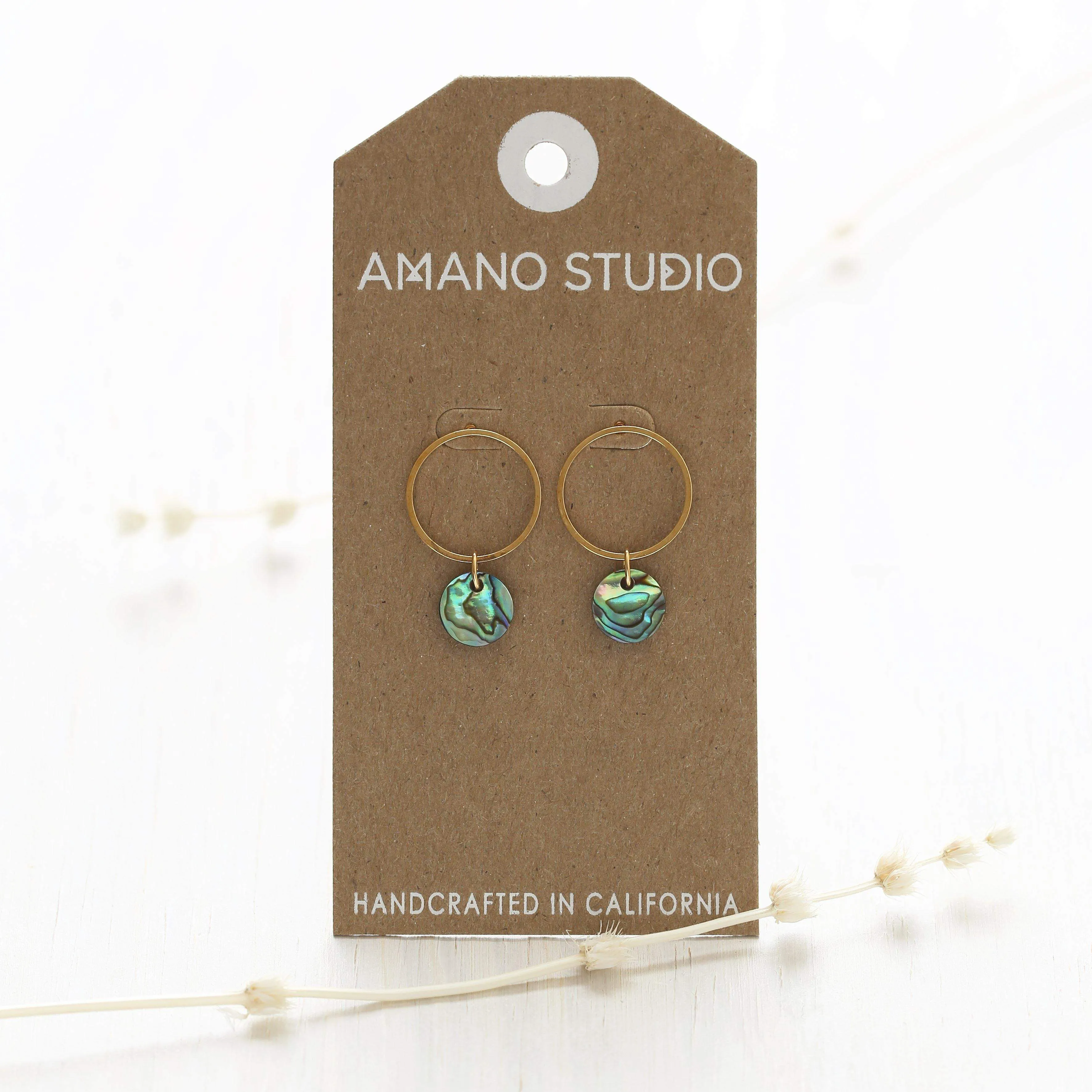 Abalone Playa Studs Earrings