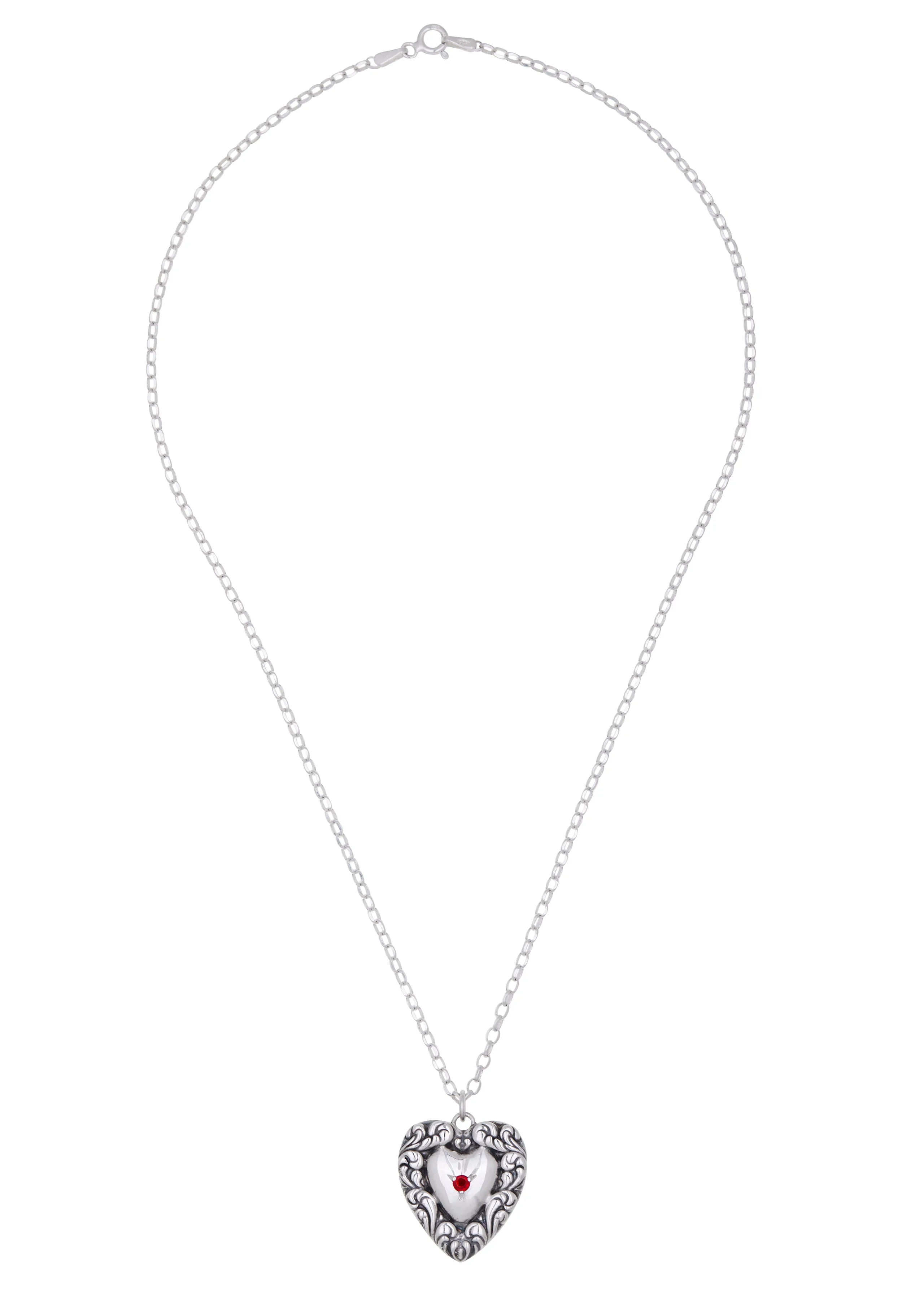 Dorian Ruby Necklace in Sterling Silver