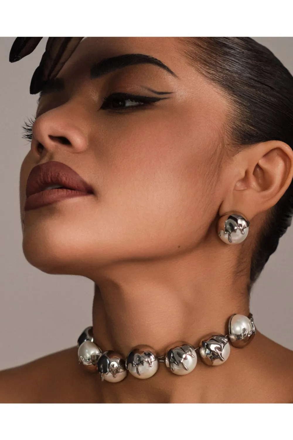 Dune Studs - Chrome