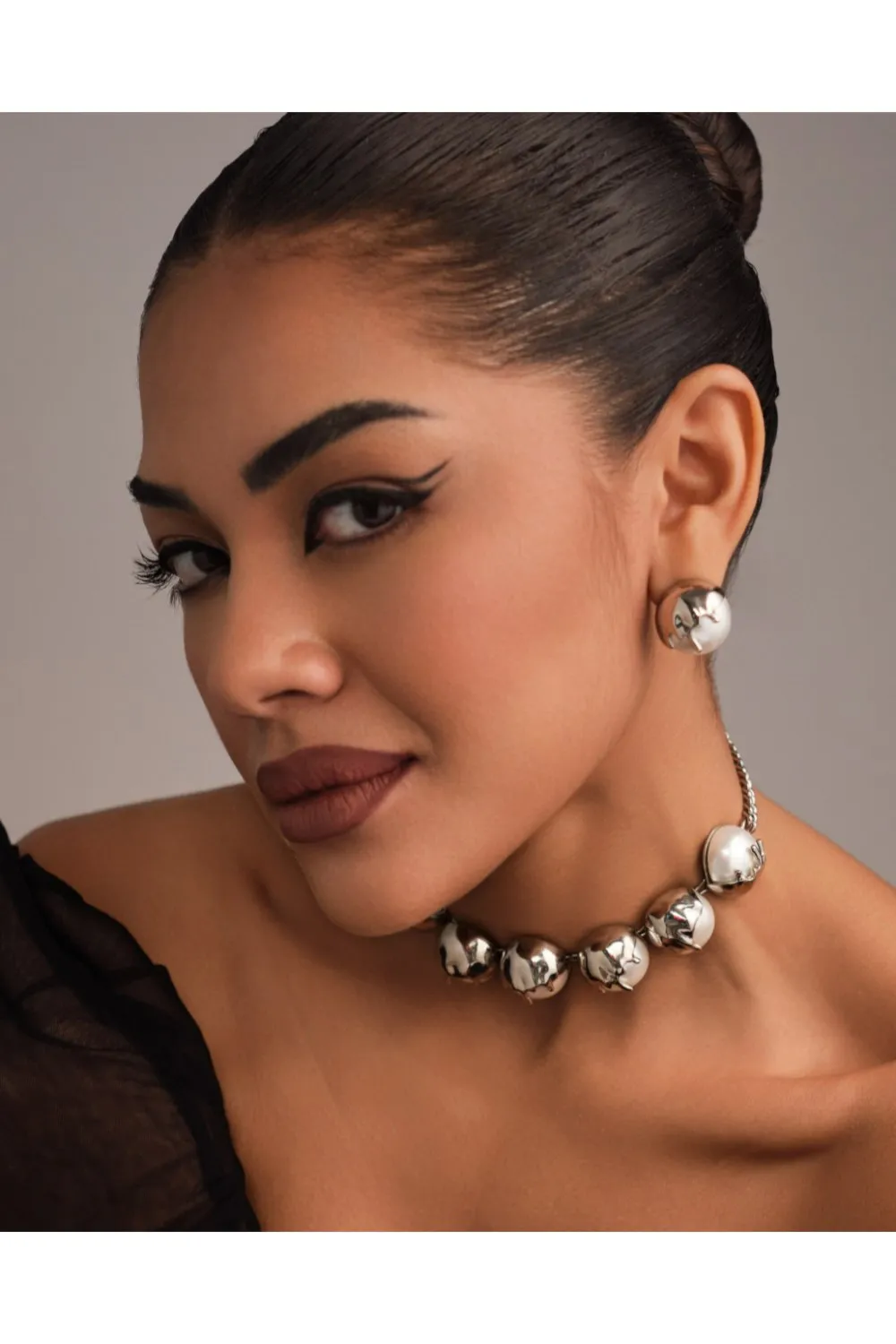 Dune Studs - Chrome