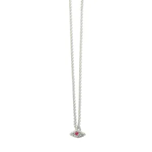 Evil Eye Necklace, Ruby, Silver