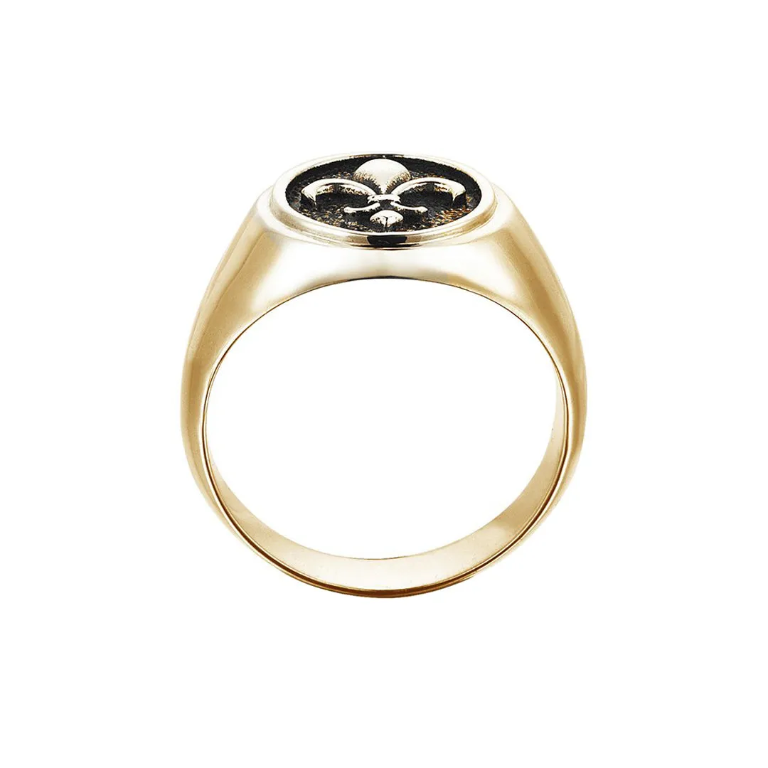 Fleur De Lis Ring - Solid Gold