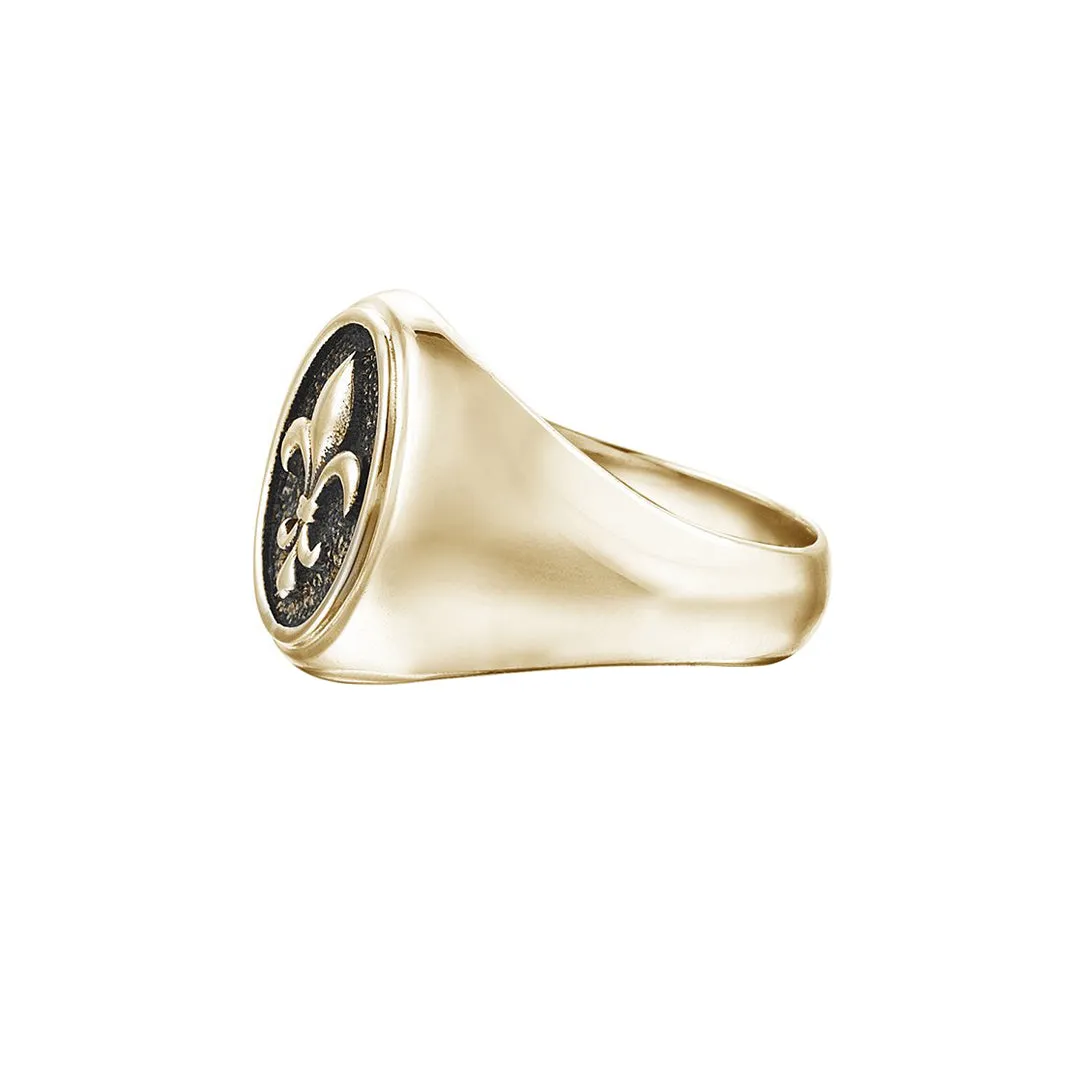 Fleur De Lis Ring - Solid Gold