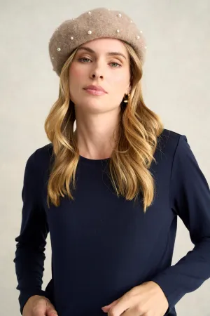 Pearl Beret - Taupe Marle