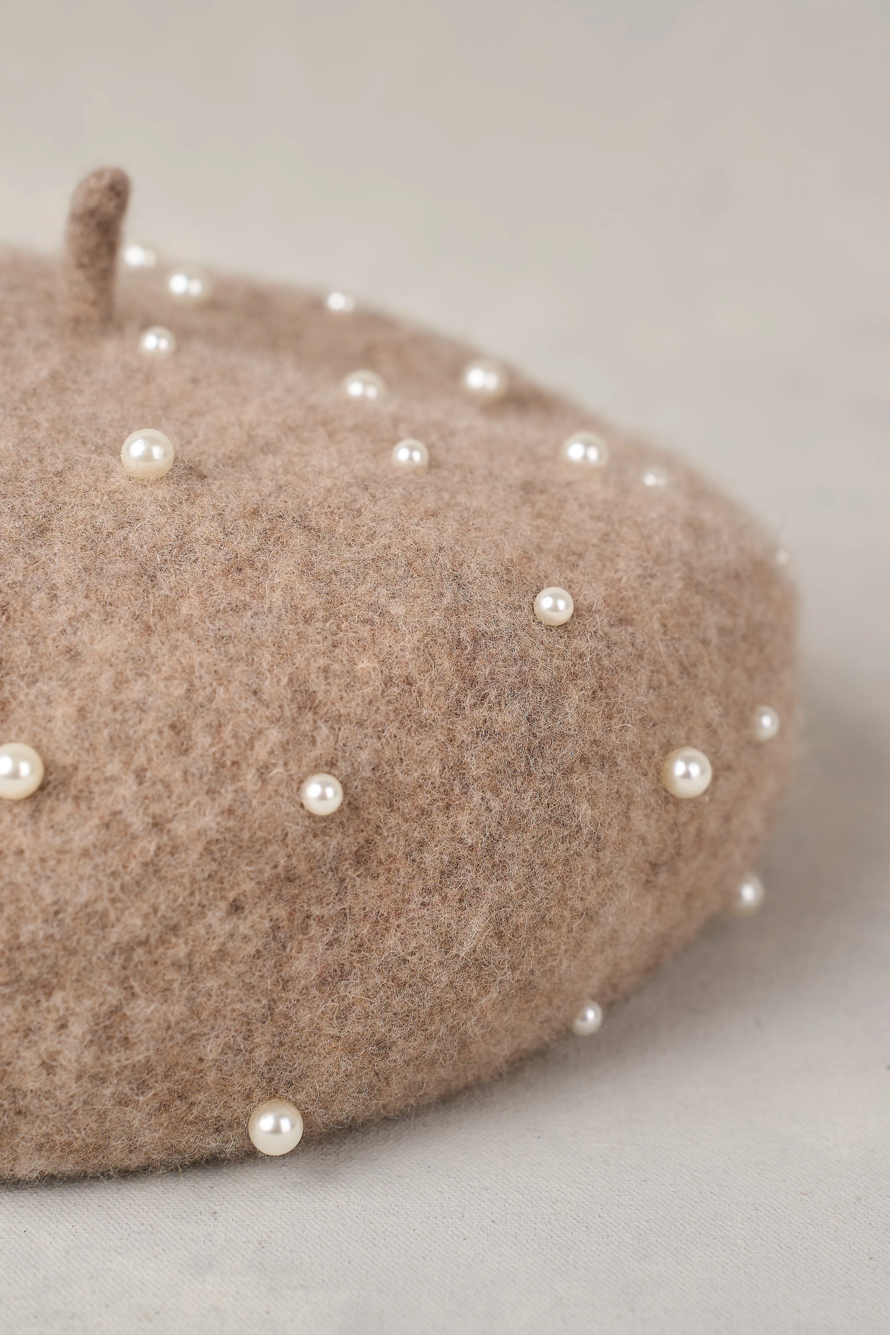 Pearl Beret - Taupe Marle