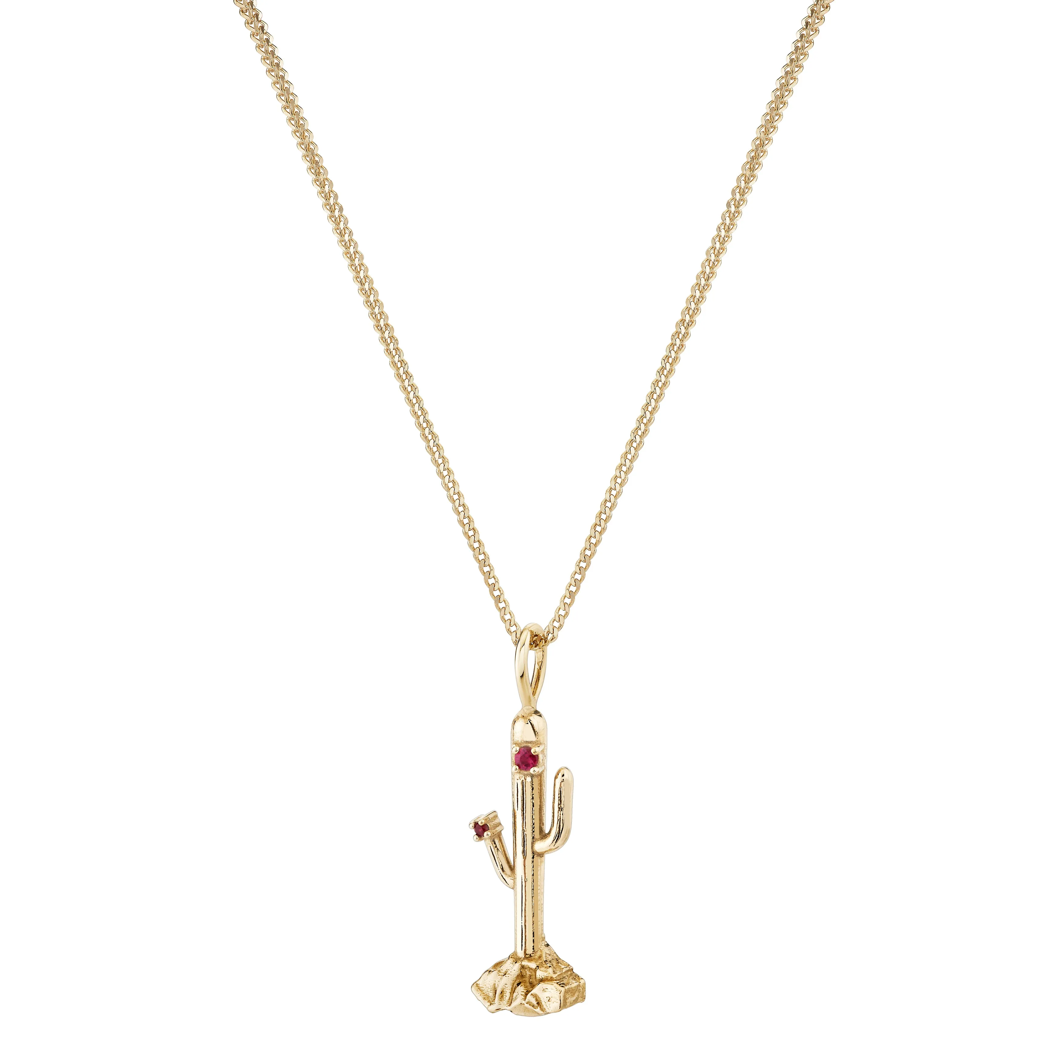Ruby Blossom Cactus Charm