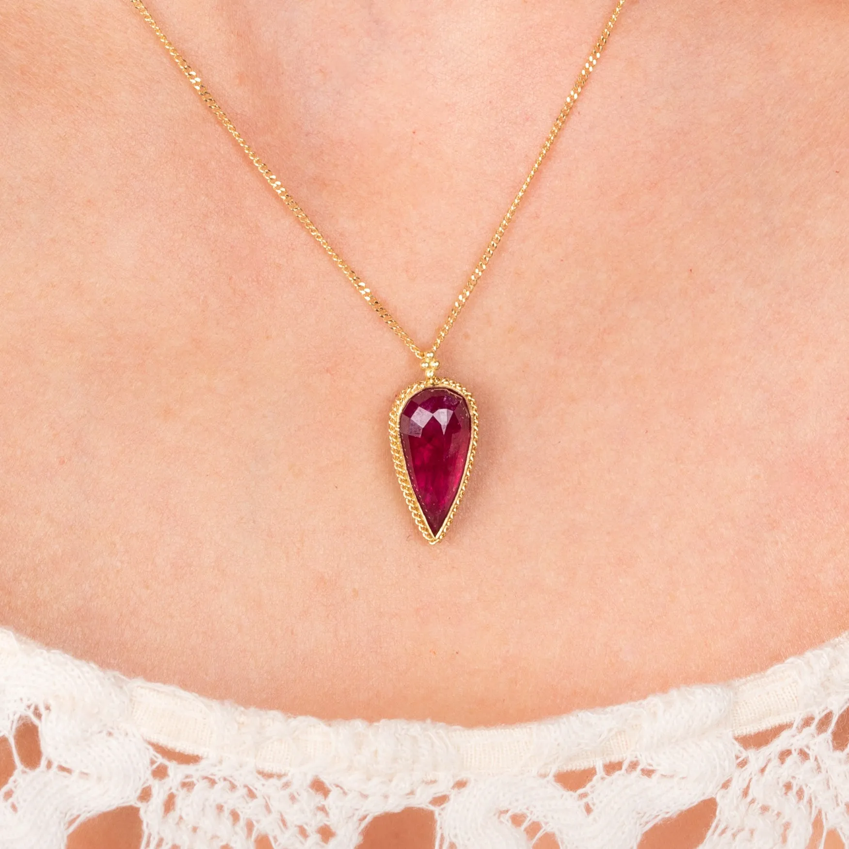 Ruby Spear Necklace