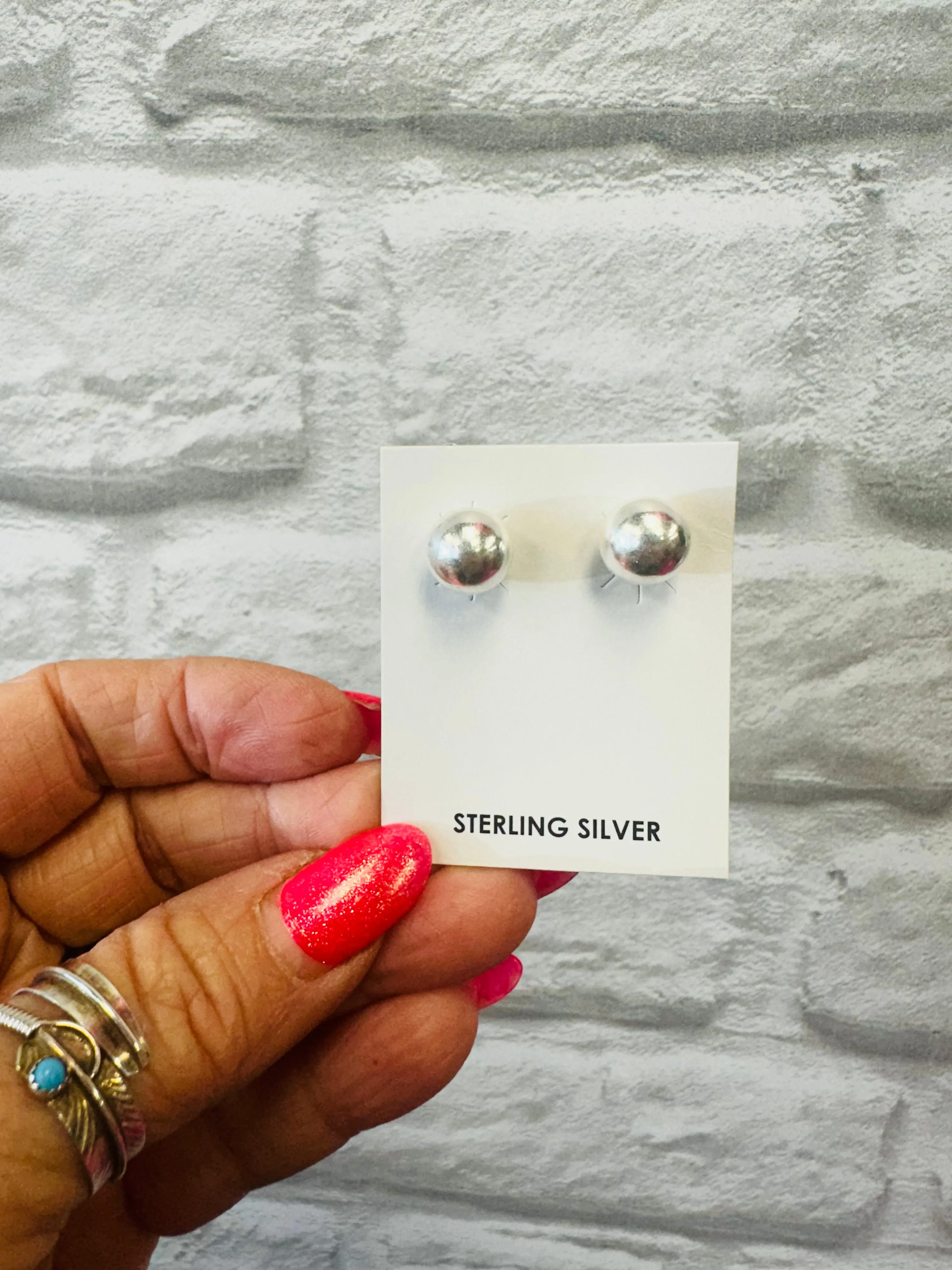 Sterling Silver 10mm Pearl Stud Earring