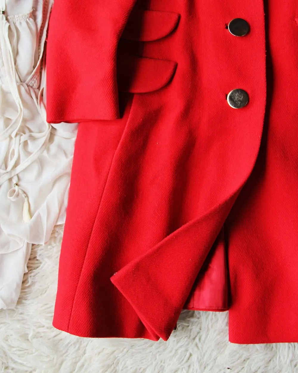 Vintage Ruby Car Coat